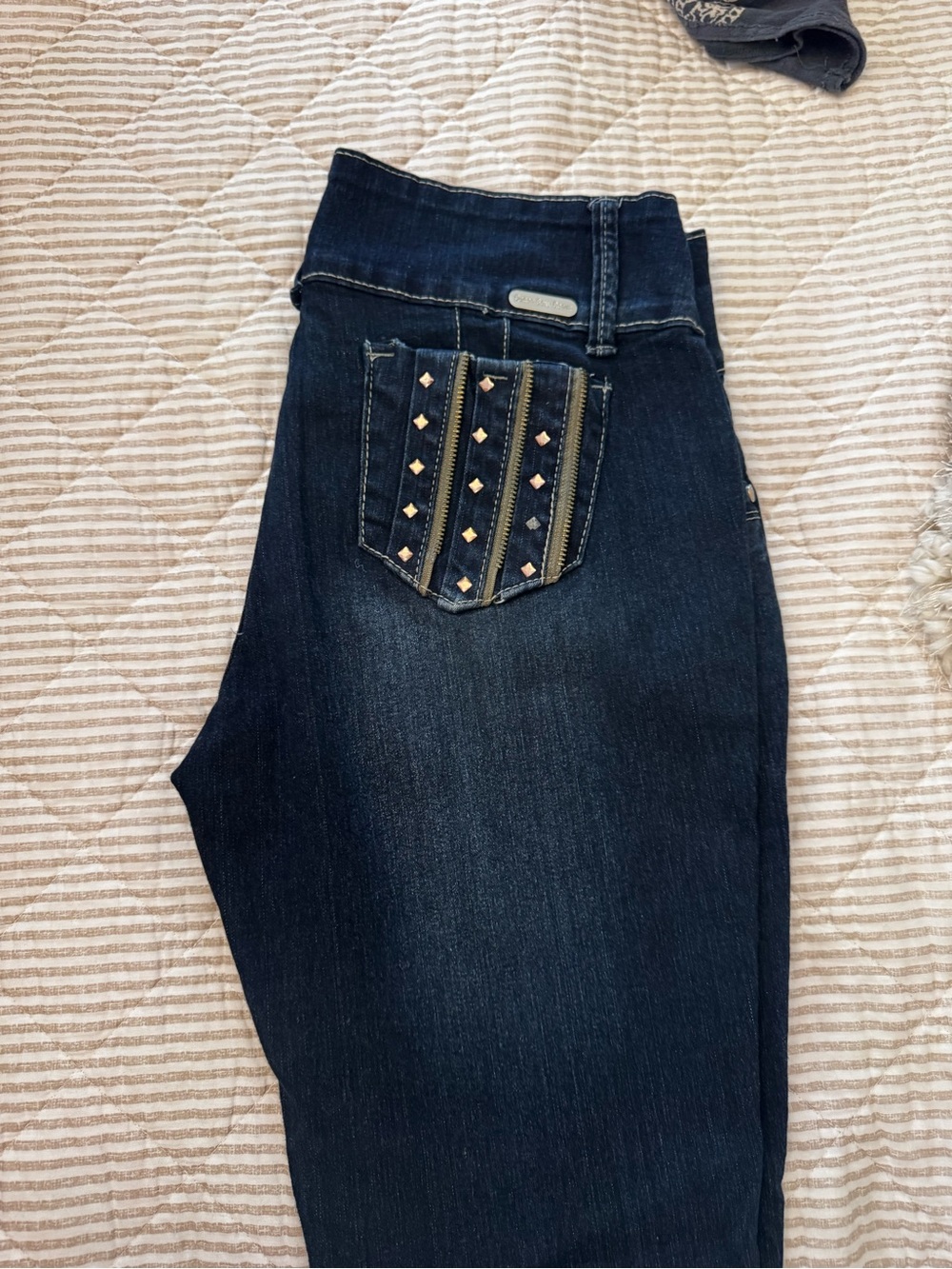 Dark Blue Studded Women’s Jeans - Brand: